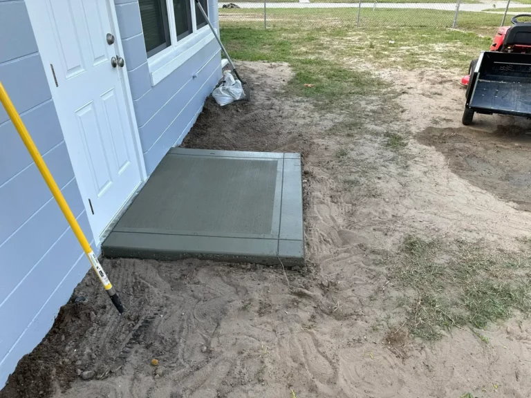 small concrete patio in brooksville, florida